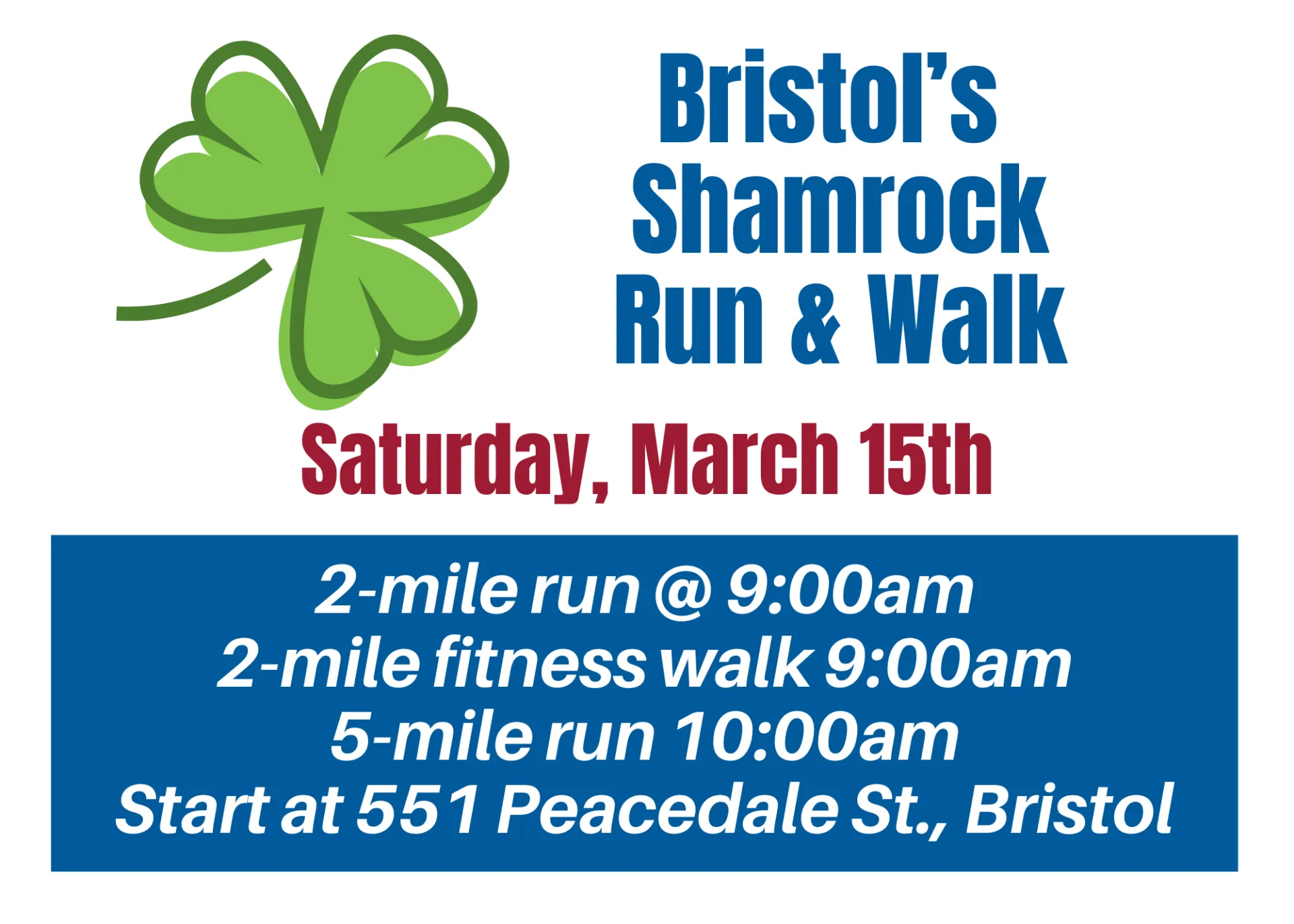 Shamrock Run This Weekend 3/15