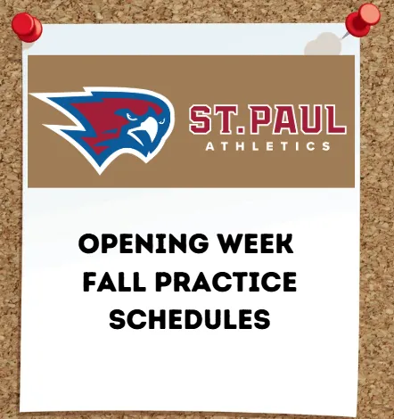 Opening Week Fall Sport Practice Schedule