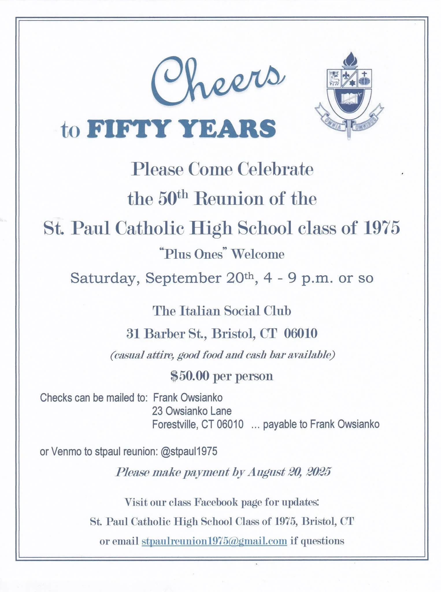 Class of 1975 - 50th Reunion