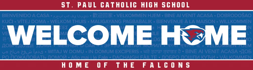 home of the Falcons banner