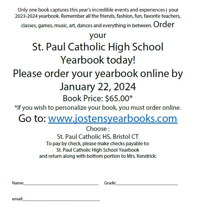 yearbook sign-up flyer