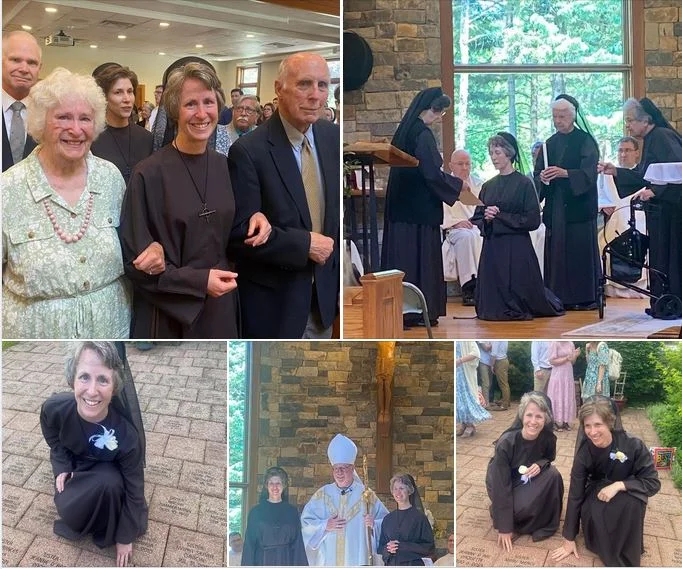 collage of Sister Mary Mercy Lee's ceremony